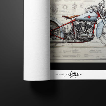 Harley-Davidson Technical Drawing