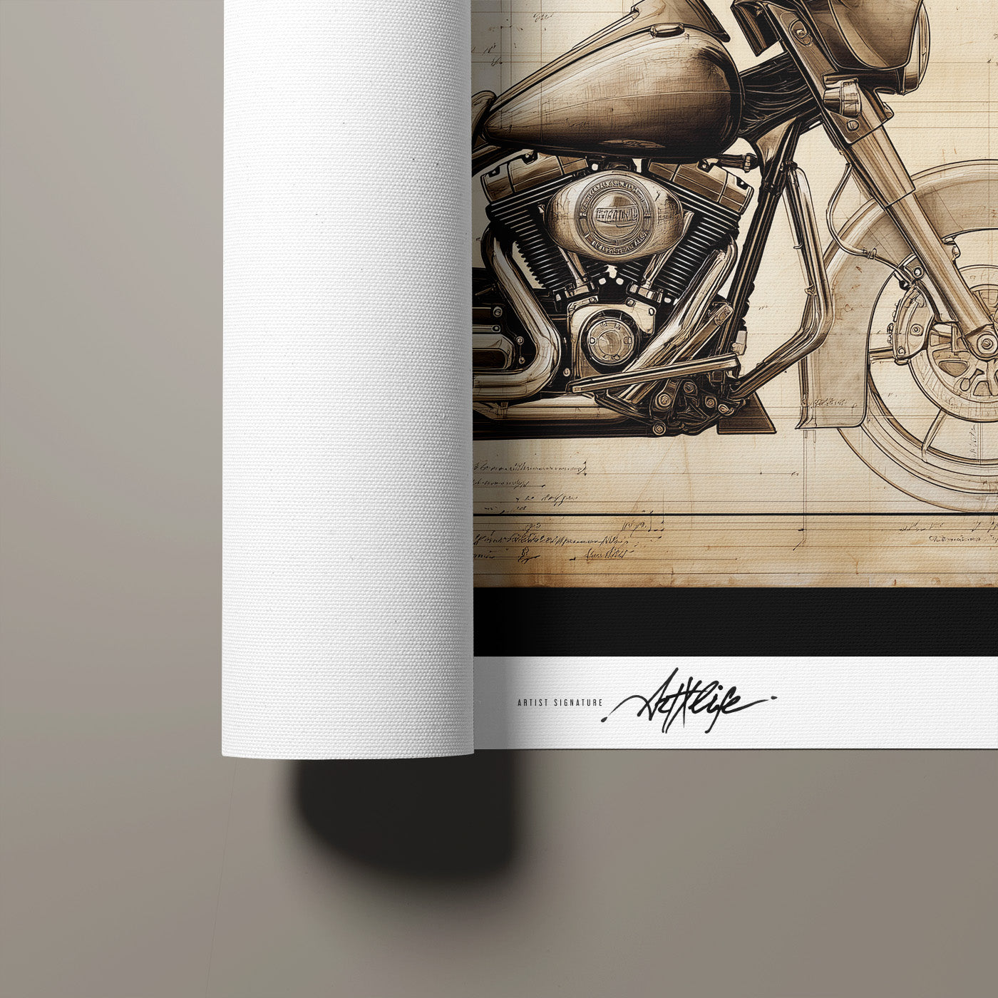 Harley-Davidson Street Glide Leonardo Study Drawings