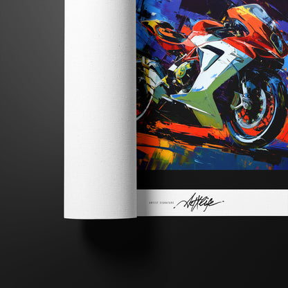 MV Augusta F3 Oil Painting