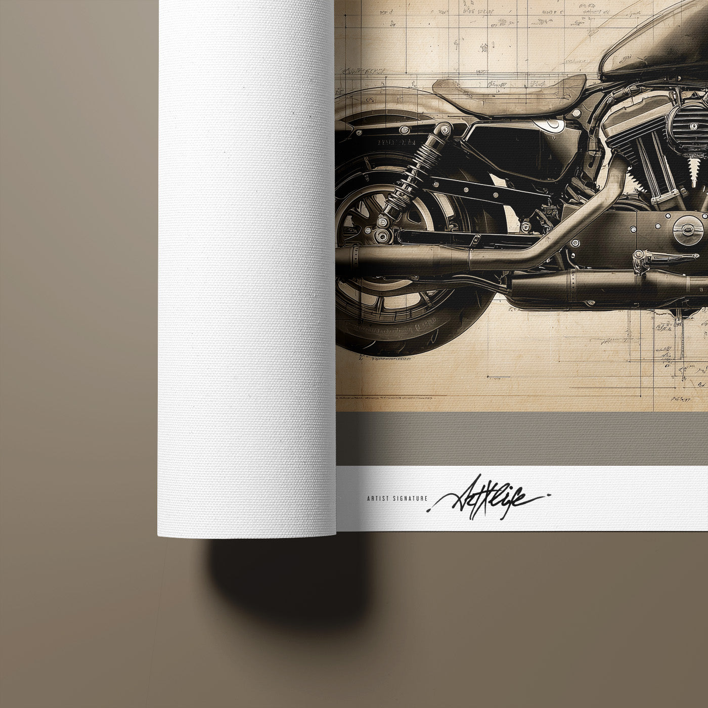 Harley-Davidson 883 Iron Leonardo Study Drawings