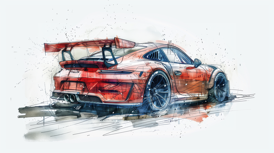 STREET ART - CARRERA GT2 RED THUNDER