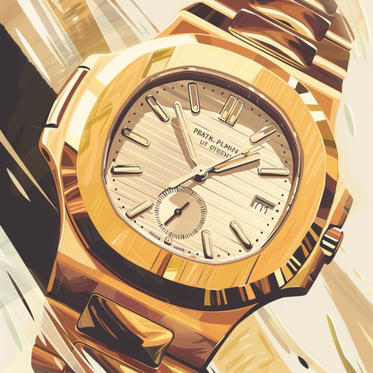 PATEK PHILIPPE NAUTILUS CARTOON STYLE