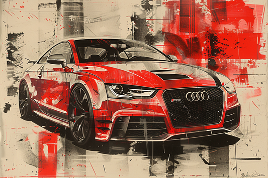 STREET ART -  TT RS RED POWER