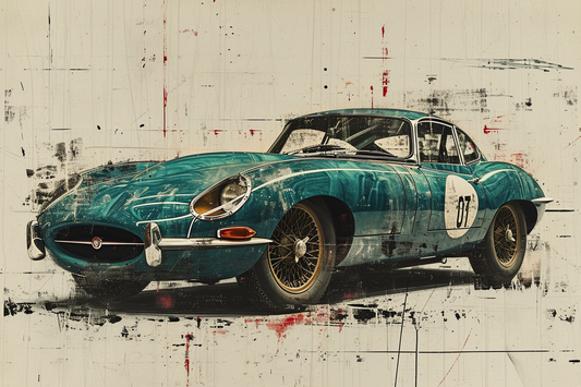 STREET ART - JAG E 1953 READY TO RACE