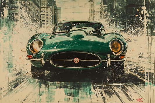 STREET ART - JAG E 1954 - FRONT VIEW