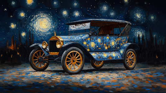 VAN GOGH -MODEL T - TIN LIZZIE IN A STARRY NIGHT