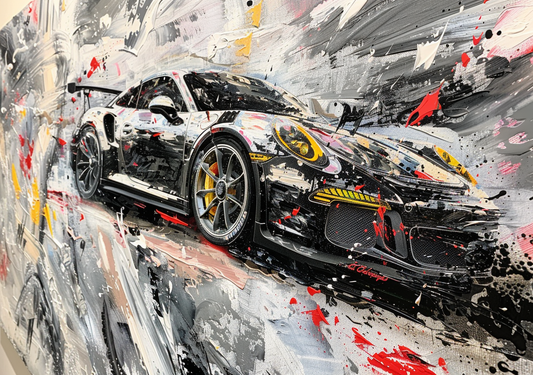 ACRILIC - 911 IN BLACK ACRILIC STYLE PAINT