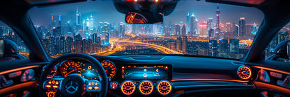 PANORAMIC NIGHT LANDSCAPE DOWNTONW TORONTO