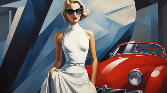 LEMPICKA - BLUE LEMPICKA AND RED CAR
