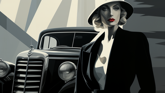 LEMPICKA - BLACK 30'S CAR and B&W TAMARA