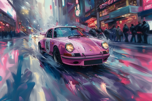 STREET ART -PINK 911 IN TIMES SQUARE