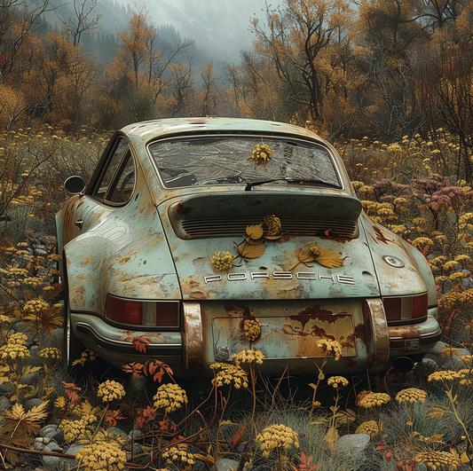 SURREAL - VINTAGE 911 IN A FIELD OF DAISIES