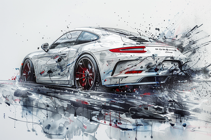 STREET ART - 911 WHITE SPLASH