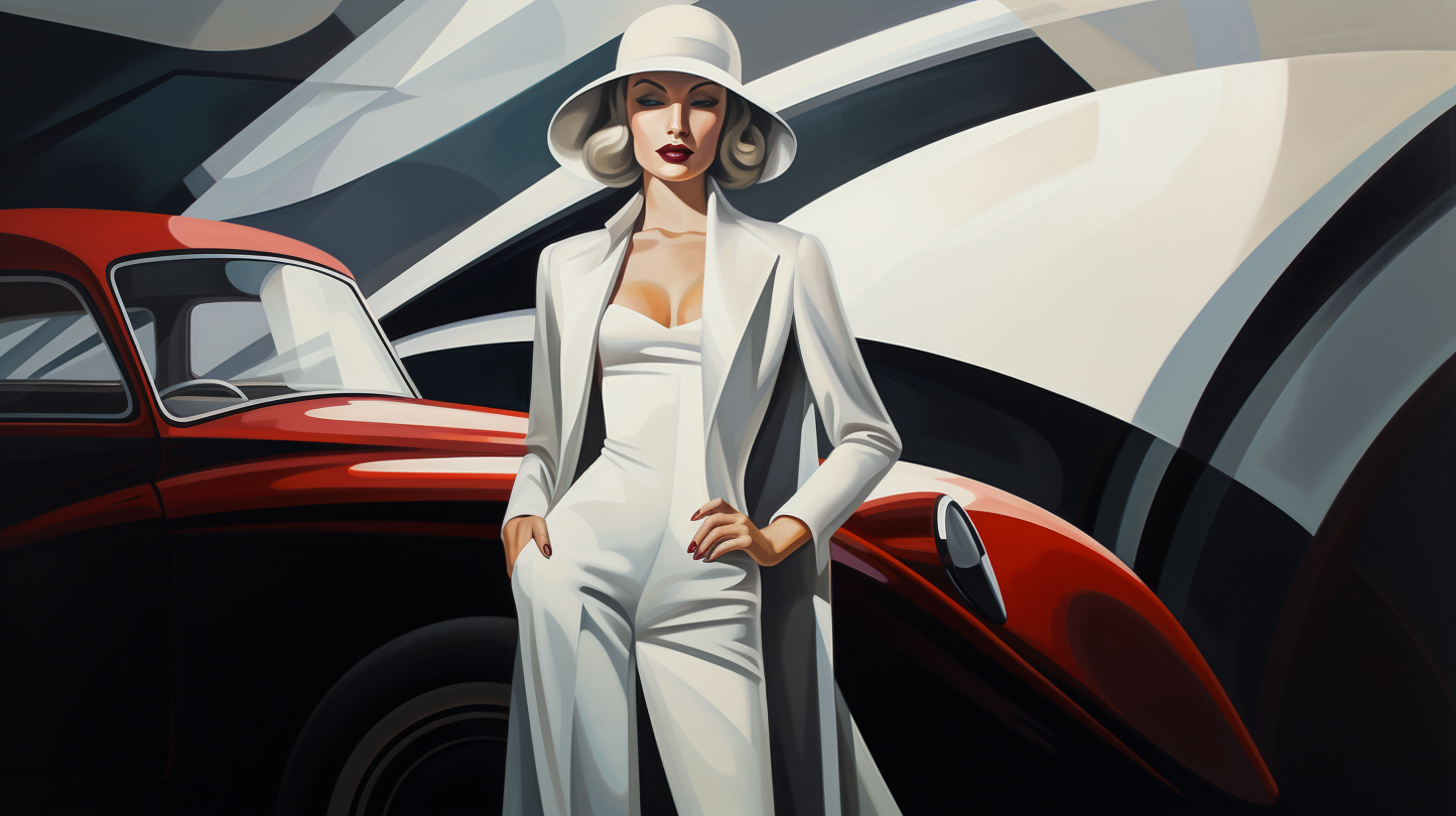 LEMPICKA - RED LANCIA AND WHITE DRESS feat TAMARA