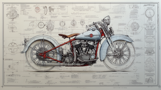 Harley-Davidson Technical Drawing
