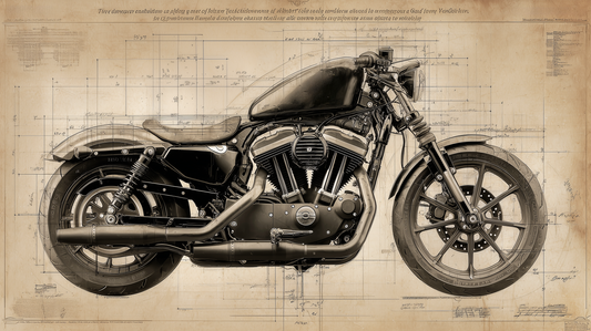 Harley-Davidson 883 Iron Leonardo Study Drawings
