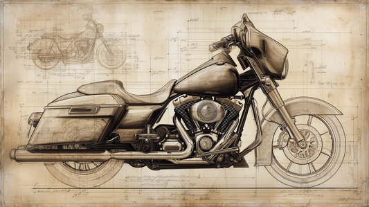 Harley-Davidson Street Glide Leonardo Study Drawings