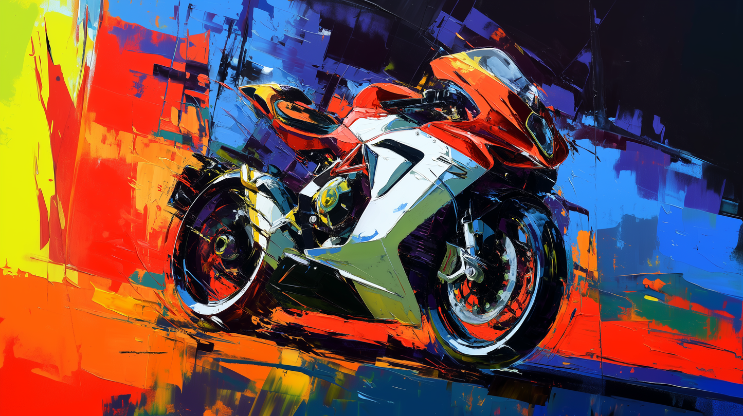 MV Augusta F3 Oil Painting