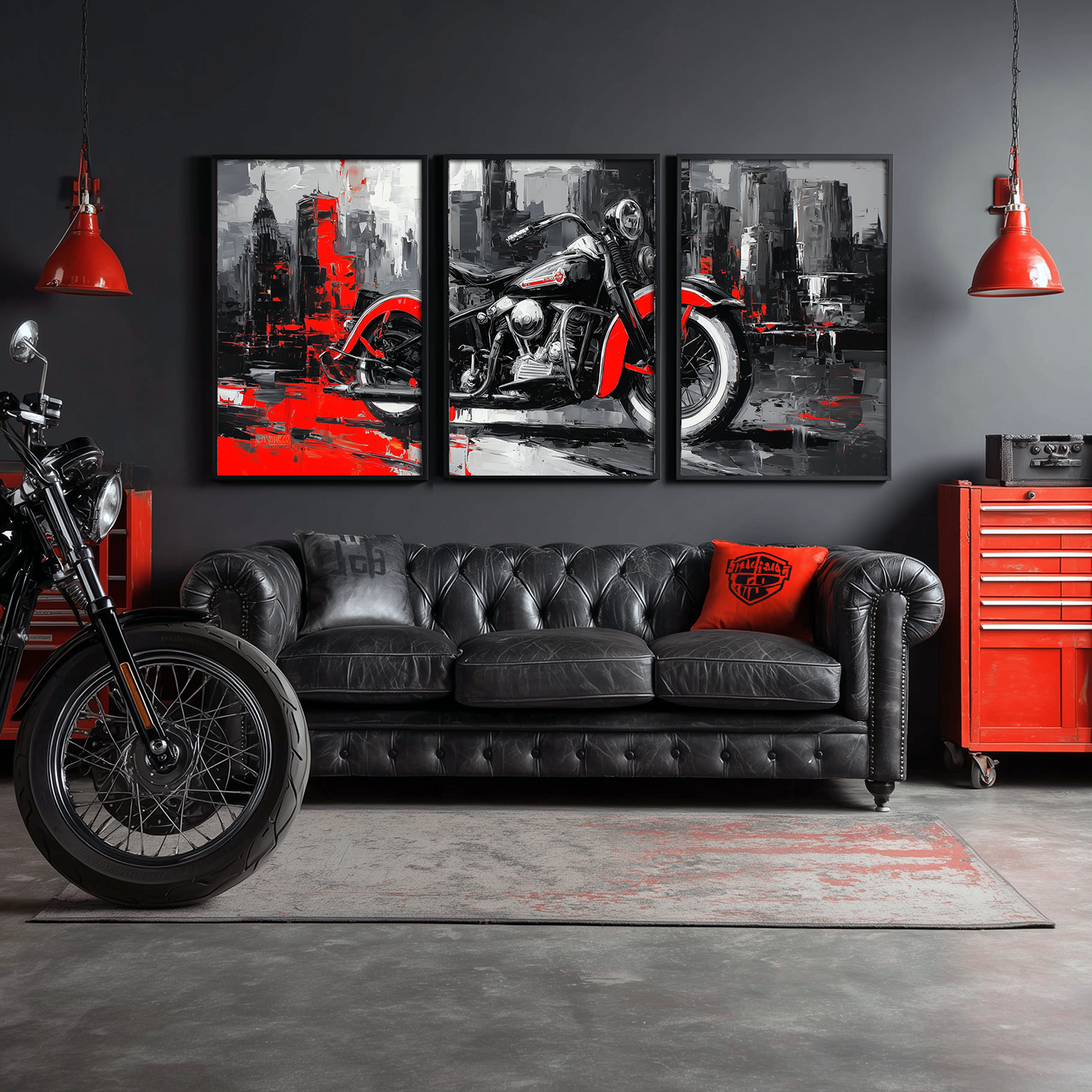 Harley-Davidson EL Knucklehead Red City