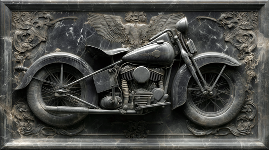 Black Marble Harley-Davidson EL. Knucklehead