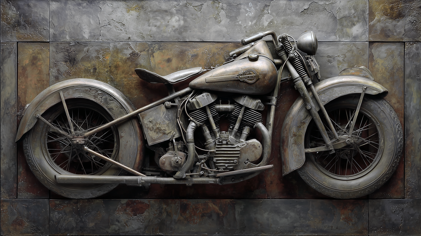 Industrial Harley Oxidized Metal