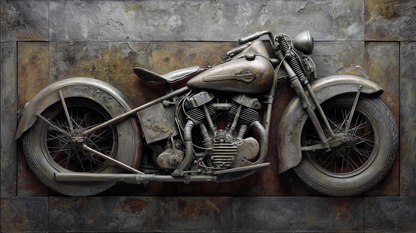 Industrial Harley Oxidized Metal