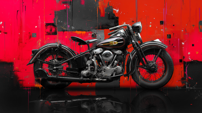 Harley Davidson EL Knucklehead 1936 Basquiat