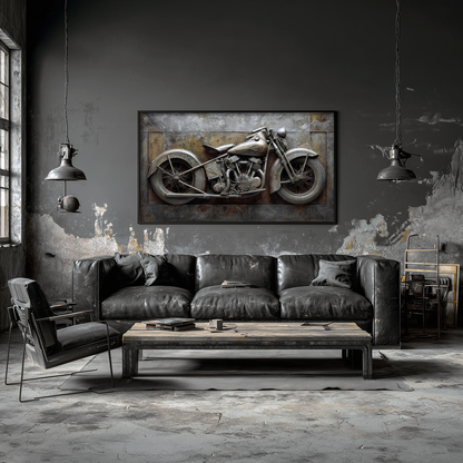 Industrial Harley Oxidized Metal