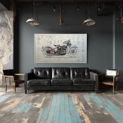 Harley-Davidson Technical Drawing