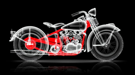 X-Ray Black&Red Harley