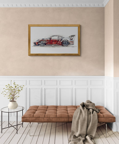 TECH - GT2 RS RED CHART DIAGRAM