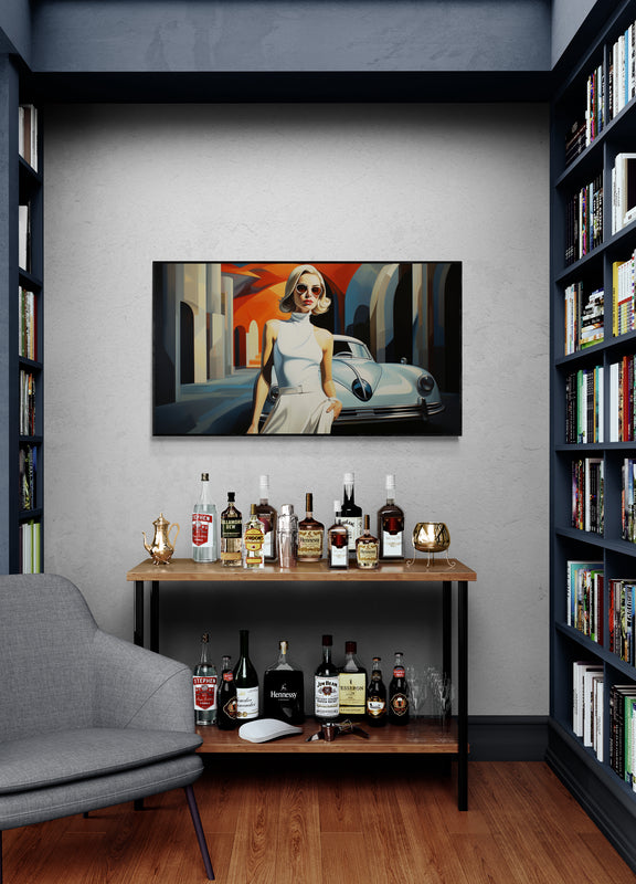 LEMPICKA - TAMARA FASHION BLONDE WITH VINTAGE CAR