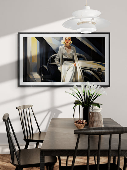 LEMPICKA - BLONDE WOMAN WITH WHITE ROLLS