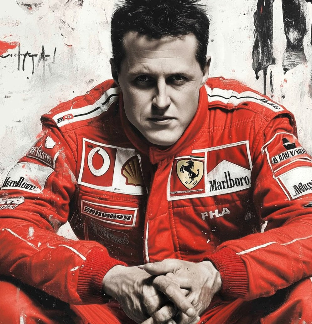 F1 - Michael Schumacher street art style