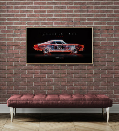 TRANSPARENCY - CHARGER 1979 GENERAL LEE RED TRANSPARENCY
