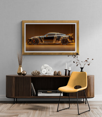 NISSAN GTR GOLDEN REFLECTION