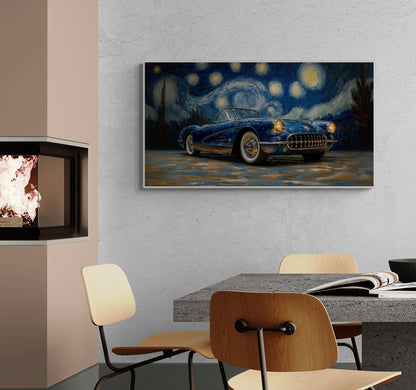 VAN GOGH - CORVETTE C1 1957 IN A STARRY NIGHT