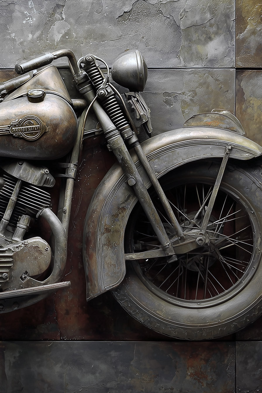 Industrial Harley Oxidized Metal