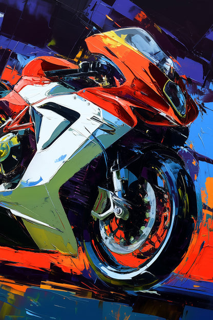 MV Augusta F3 Oil Painting