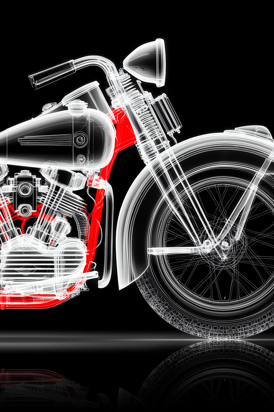 X-Ray Black&Red Harley