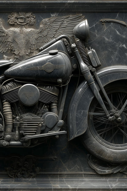 Black Marble Harley-Davidson EL. Knucklehead