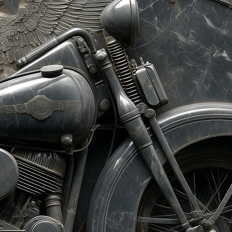 Black Marble Harley-Davidson EL. Knucklehead