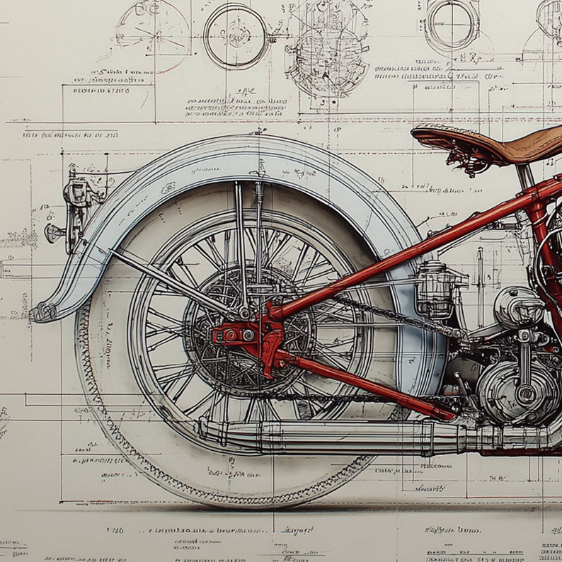 Harley-Davidson Technical Drawing