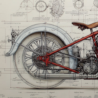 Harley-Davidson Technical Drawing