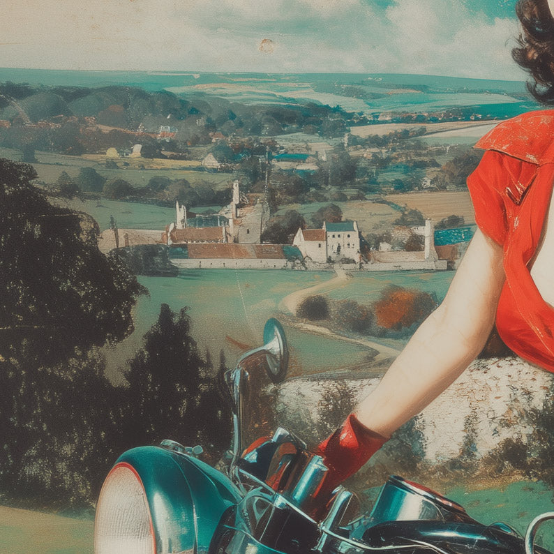 Technicolored Harley Pin-up