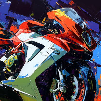 MV Augusta F3 Oil Painting