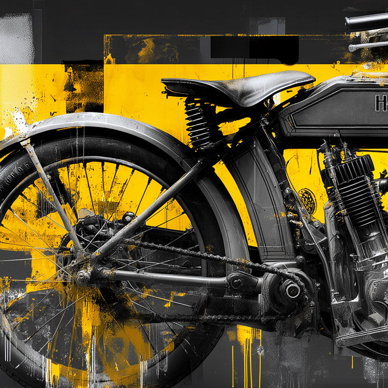 Harley Davidson 10C 1914 Yellow Basquiat