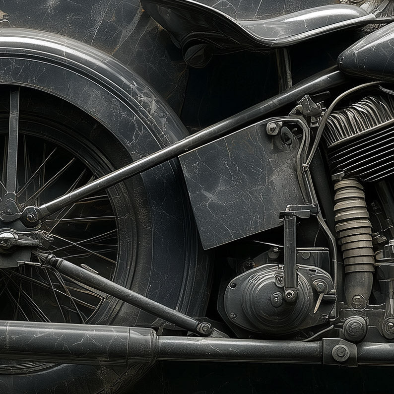 Black Marble Harley-Davidson EL. Knucklehead