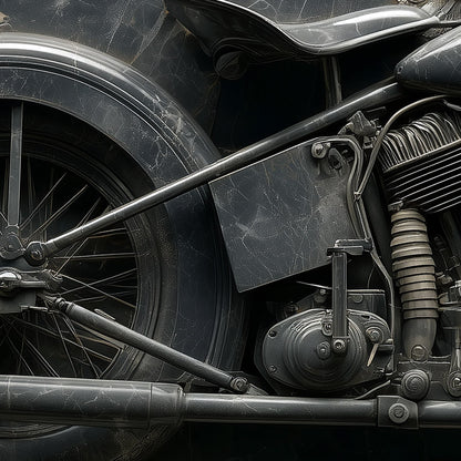 Black Marble Harley-Davidson EL. Knucklehead