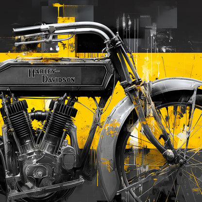Harley Davidson 10C 1914 Yellow Basquiat